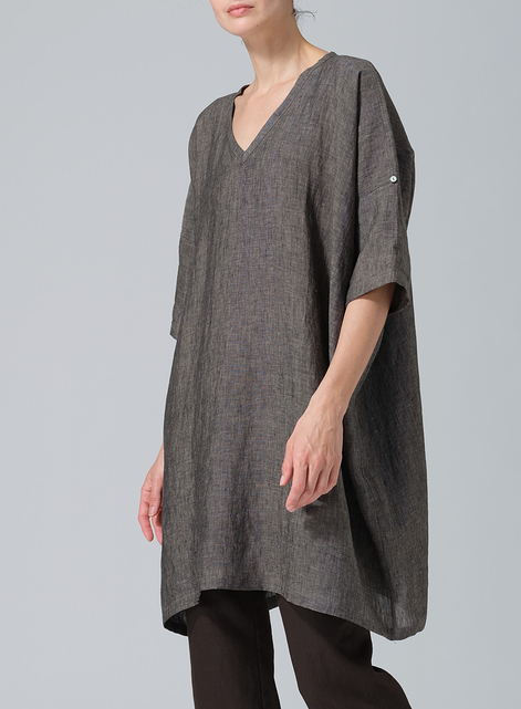 Linen Wide A-line Tunic