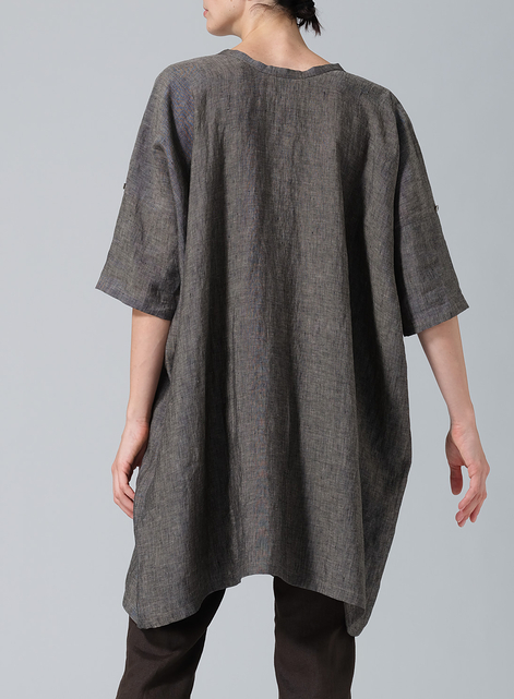 Linen Wide A-line Tunic