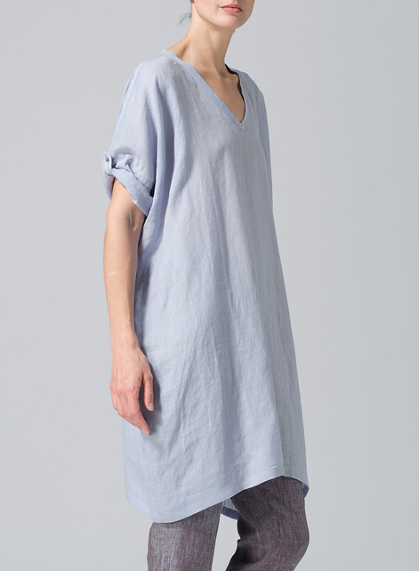 Linen Wide A-line Tunic