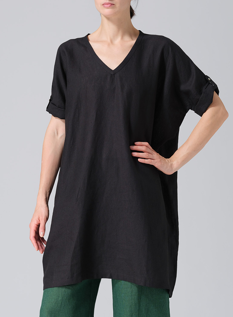 Linen Wide A-line Tunic