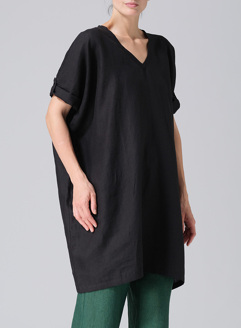 Linen Wide A-line Tunic