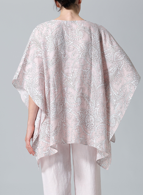 Linen Batwing Sleeve Top