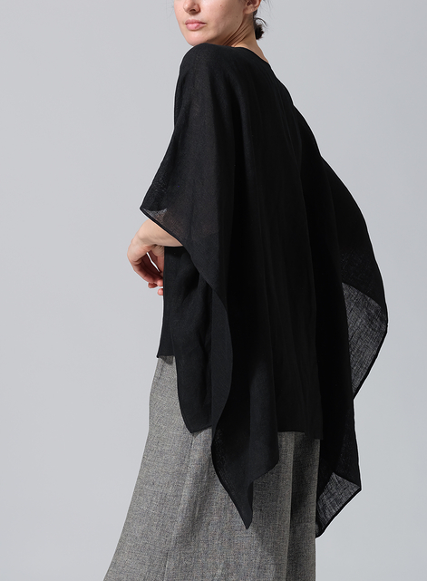 Linen Batwing Sleeve Top