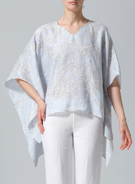 Linen Batwing Sleeve Top