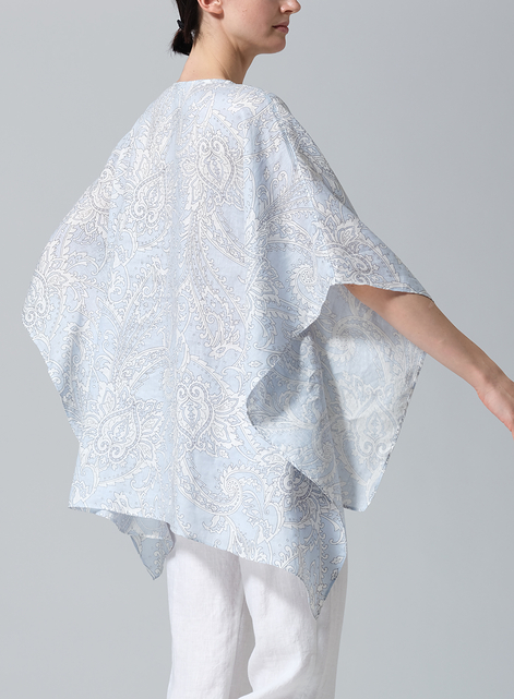 Linen Batwing Sleeve Top