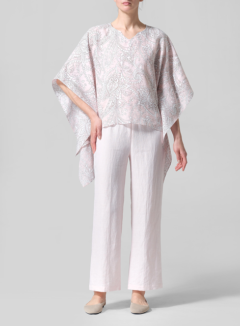 Linen Batwing Sleeve Top