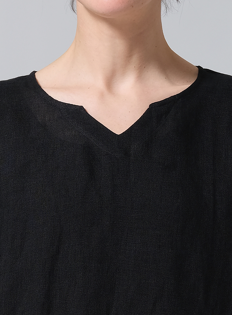 Linen Batwing Sleeve Top