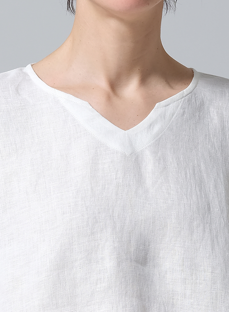 Linen Batwing Sleeve Top