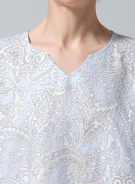 Linen Batwing Sleeve Top