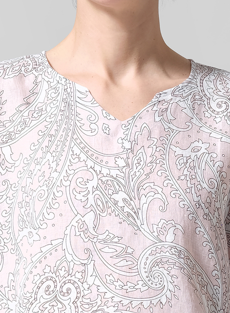 Linen Batwing Sleeve Top