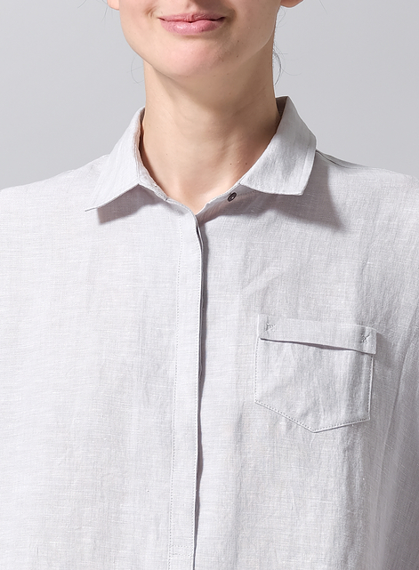 Linen Raglan Sleeves Loose Woman Shirt