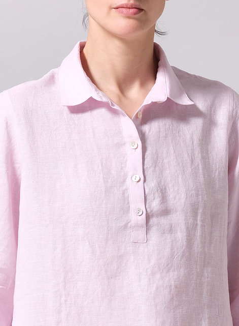  Linen Lapel Long Sleeve Comfort Shirt