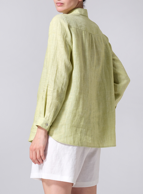  Linen Lapel Long Sleeve Comfort Shirt
