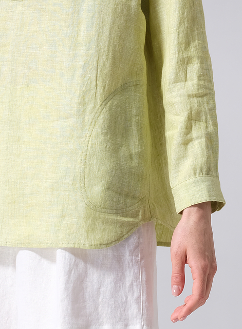  Linen Lapel Long Sleeve Comfort Shirt