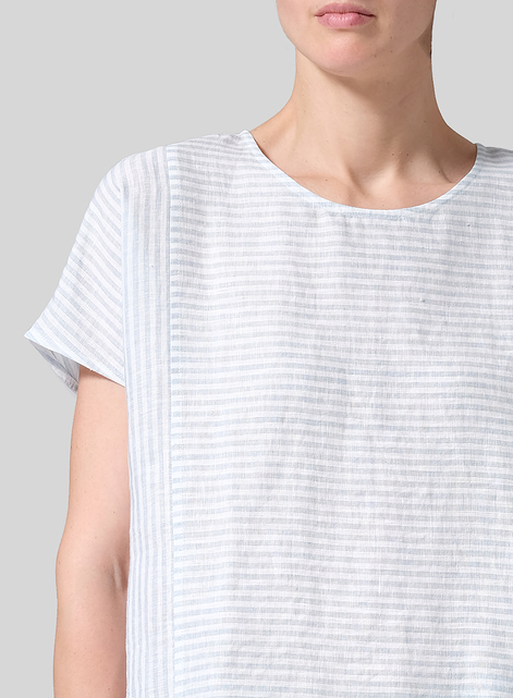 Linen French Sleeves Boxy Top