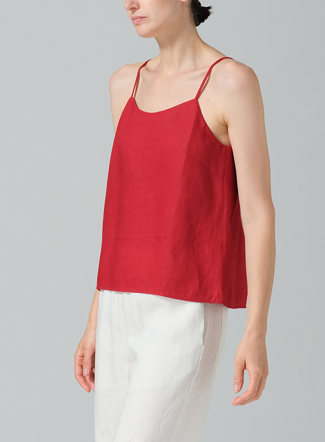 Linen Spaghetti Strap Cami Top