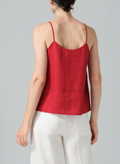 Linen Spaghetti Strap Cami Top