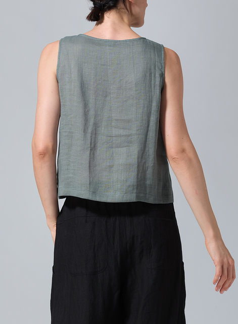 Linen Sleeveless Top Tank