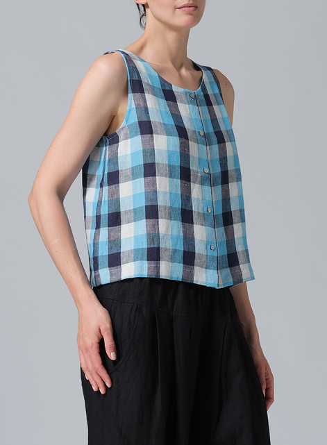 Linen Sleeveless Top Tank