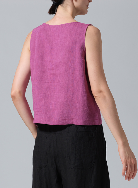 Linen Sleeveless Top Tank