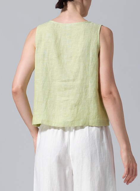 Linen Sleeveless Top Tank