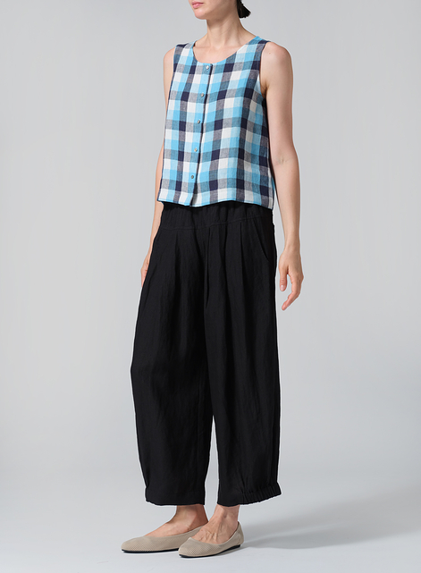 Linen Sleeveless Top Tank