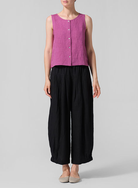 Linen Sleeveless Top Tank