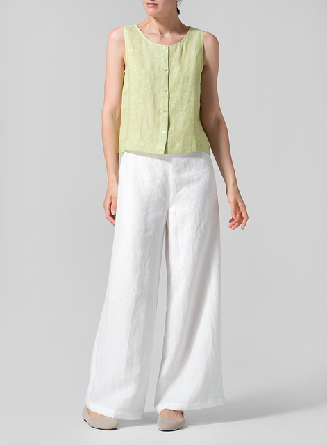 Linen Sleeveless Top Tank