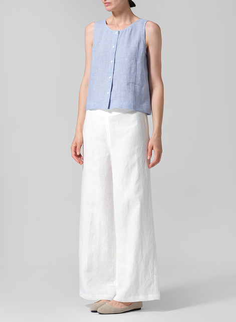 Linen Sleeveless Top Tank
