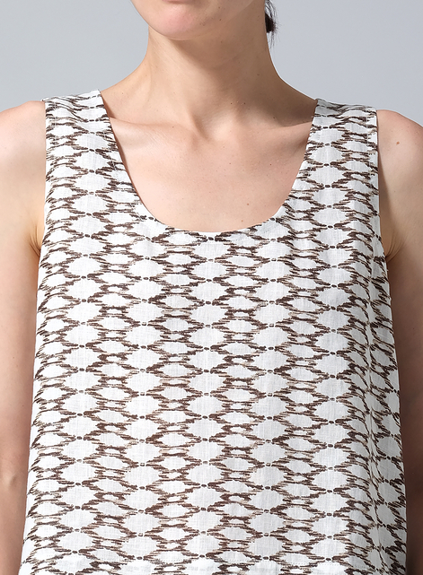 Linen Sleeveless U-neck Vest Top