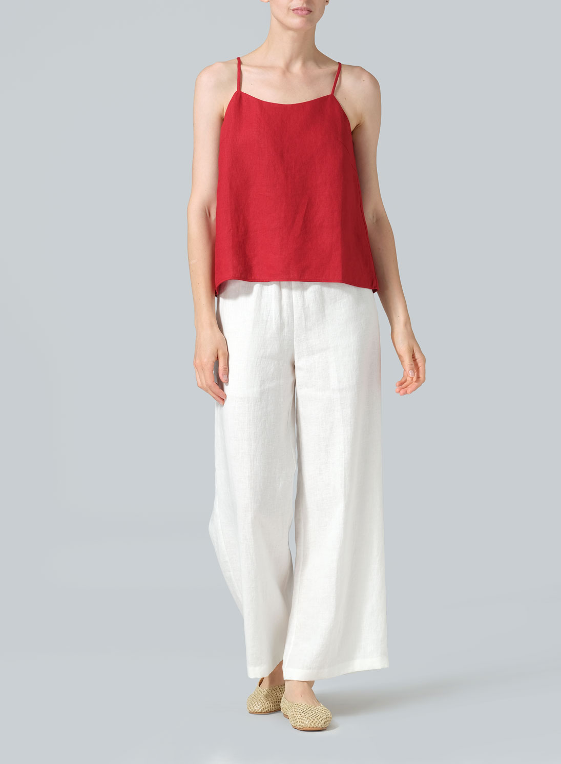 Linen Spaghetti Strap Cami Top